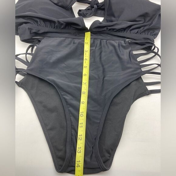 Temp Me Plunge V Neck One Piece Sexy Swimsuit Size XL Like New - Picture 7 of 11